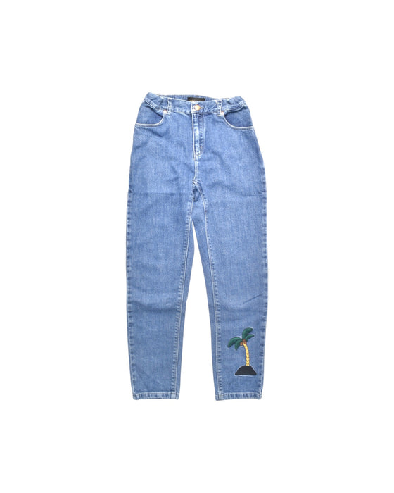 A Blue Jeans from Mini Rodini in size 9Y for girl. (Front View)