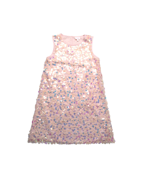 A Pink Sleeveless Dresses from Seed in size 10Y for girl. (Front View)