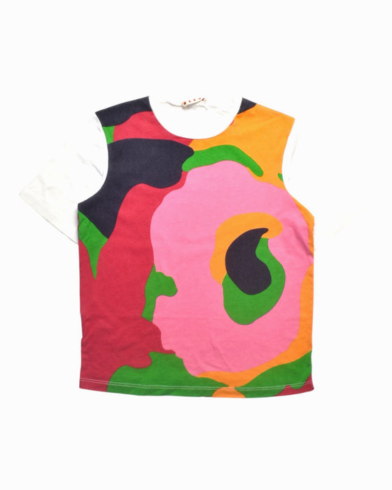 A Multicolour Short Sleeve T Shirts from Marni in size 10Y for girl. (Front View)
