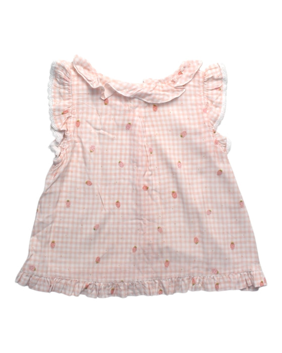 A Pink Sleeveless Shirts from Mi Canesú in size 8Y for girl. (Back View)
