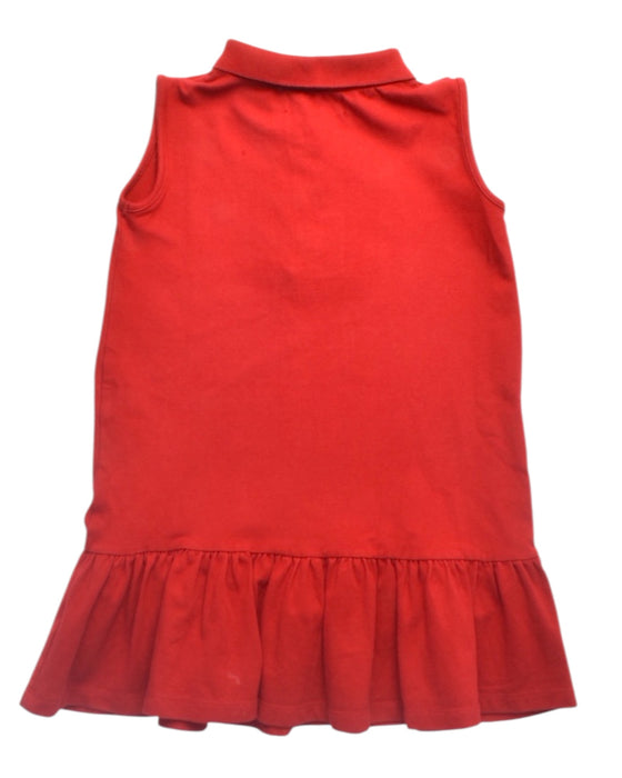 A Red Sleeveless Dresses from Lola Palacios in size 8Y for girl. (Back View)