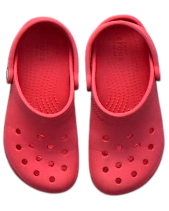 A Red Slip Ons from Crocs in size 6T for boy. (Back View)