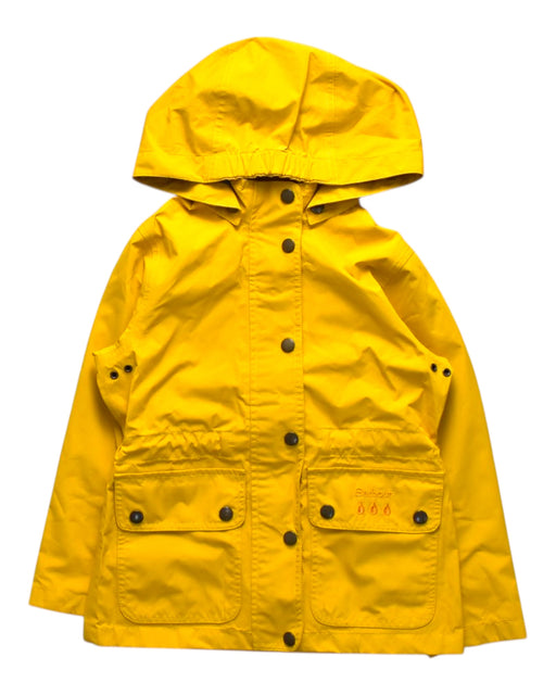 A Yellow Rain Jackets from Barbour in size 4T for boy. (Front View)