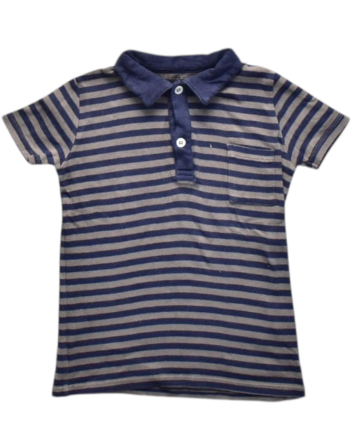 A Blue Short Sleeve Polos from Bonton in size 4T for boy. (Front View)