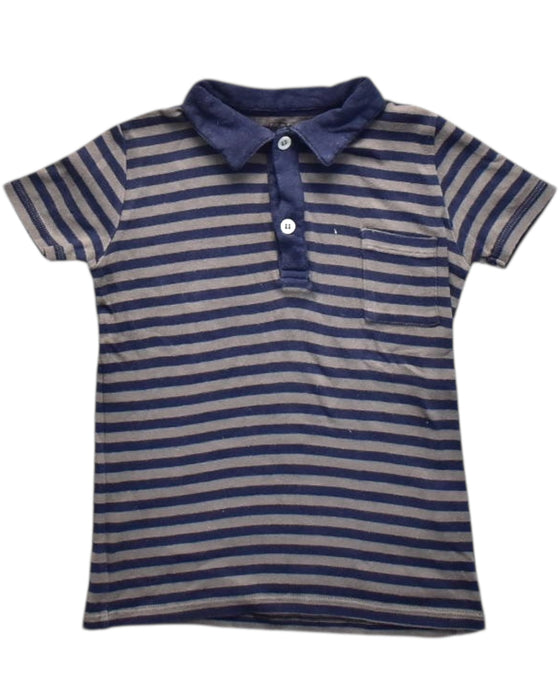A Blue Short Sleeve Polos from Bonton in size 4T for boy. (Front View)