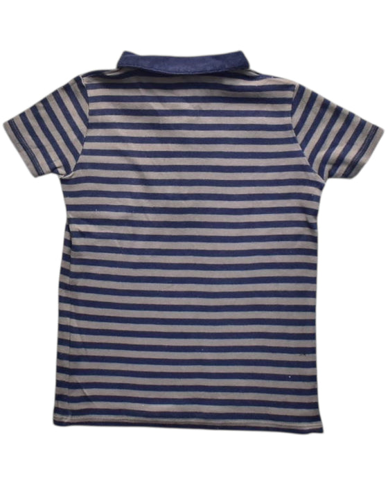 A Blue Short Sleeve Polos from Bonton in size 4T for boy. (Back View)