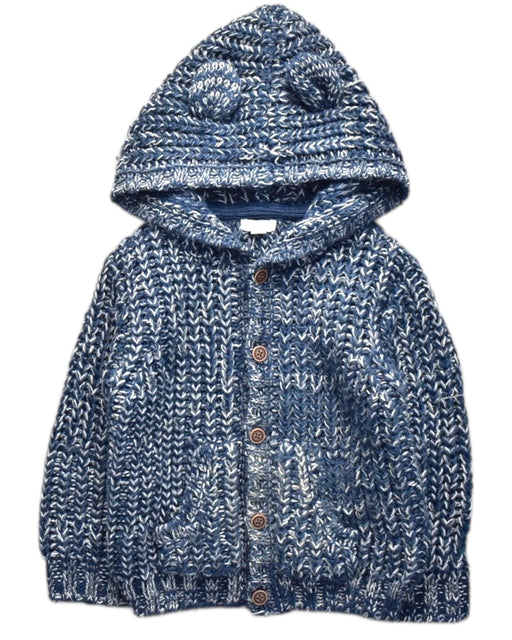 A Blue Buttoned Sweatshirts from Baby by David Jones in size 18-24M for boy. (Front View)