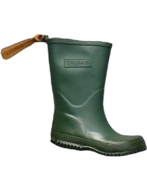 A Green Rain Boots from Bisgaard in size 4T for boy. (Front View)