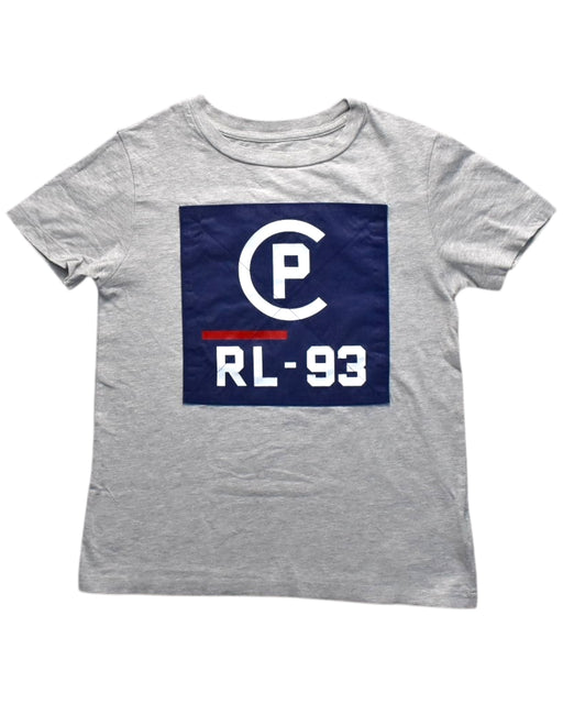 A Grey Short Sleeve T Shirts from Ralph Lauren in size 7Y for boy. (Front View)