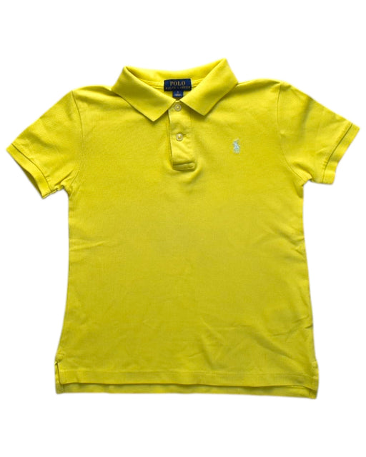 A Yellow Short Sleeve Polos from Polo Ralph Lauren in size 7Y for boy. (Front View)
