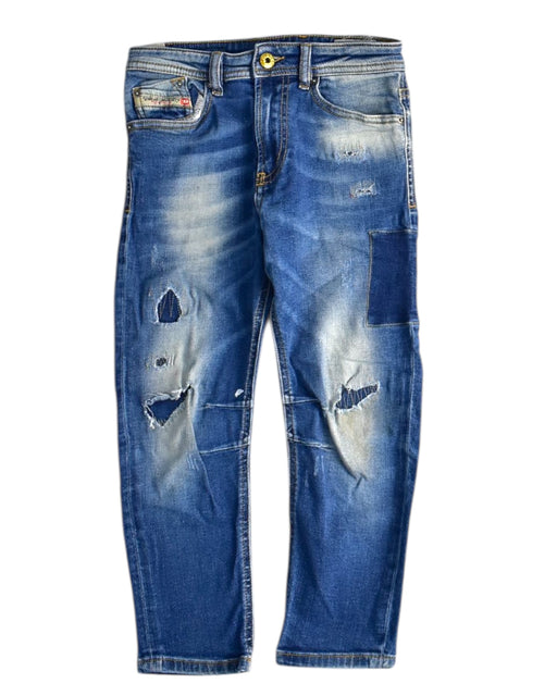 A Blue Jeans from Diesel in size 6T for boy. (Front View)