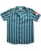 A Teal Short Sleeve Shirts from Wolf & Rita in size 8Y for boy. (Front View)