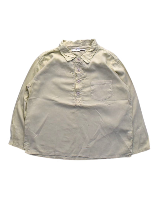 A Beige Long Sleeve Shirts from Caramel Baby & Child in size 6T for boy. (Front View)