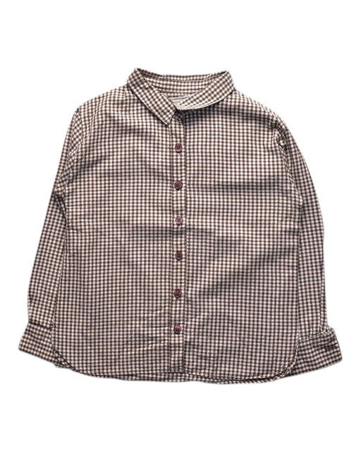 A Brown Long Sleeve Shirts from Caramel Baby & Child in size 6T for boy. (Front View)