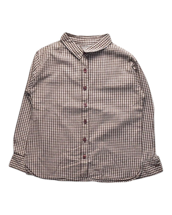 A Brown Long Sleeve Shirts from Caramel Baby & Child in size 6T for boy. (Front View)