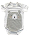 A White Short Sleeve Bodysuits from Shears in size 0-3M for boy. (Front View)