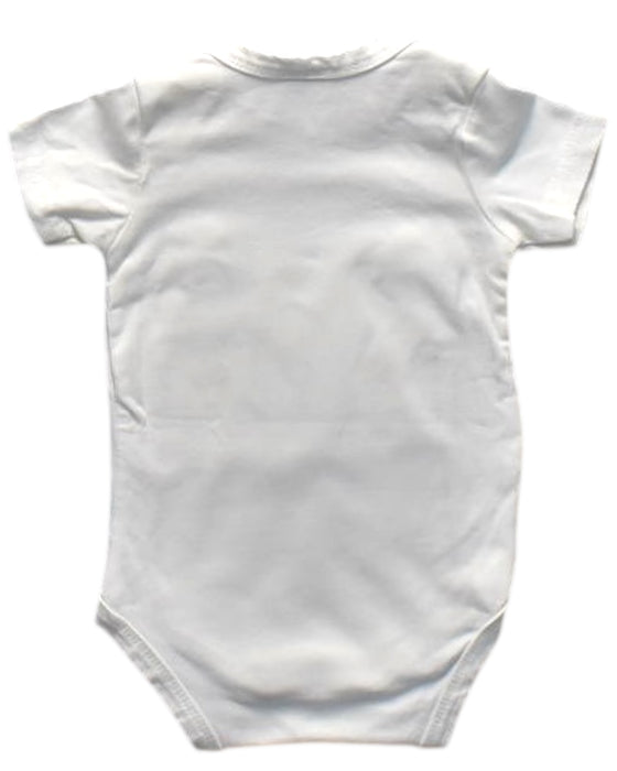 A White Short Sleeve Bodysuits from Shears in size 0-3M for boy. (Back View)