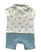 A White Short Sleeve Rompers from Mothercare in size 0-3M for boy. (Back View)