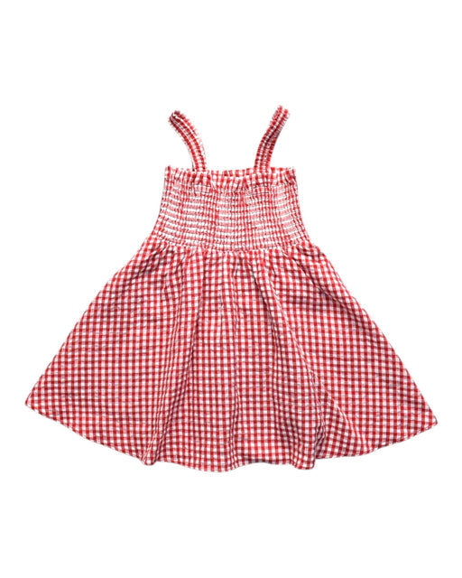 A Red Sleeveless Dresses from mini KLARRA in size 3T for girl. (Front View)