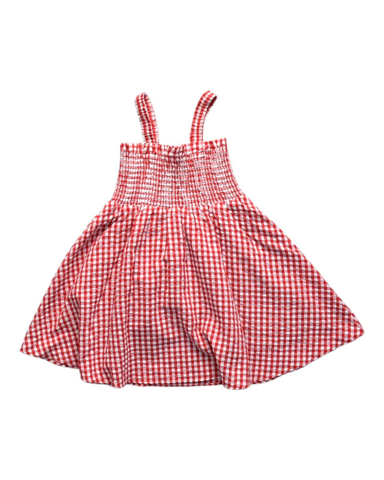 A Red Sleeveless Dresses from mini KLARRA in size 3T for girl. (Back View)