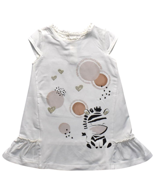 A White Short Sleeve Dresses from Mayoral in size 18-24M for girl. (Front View)