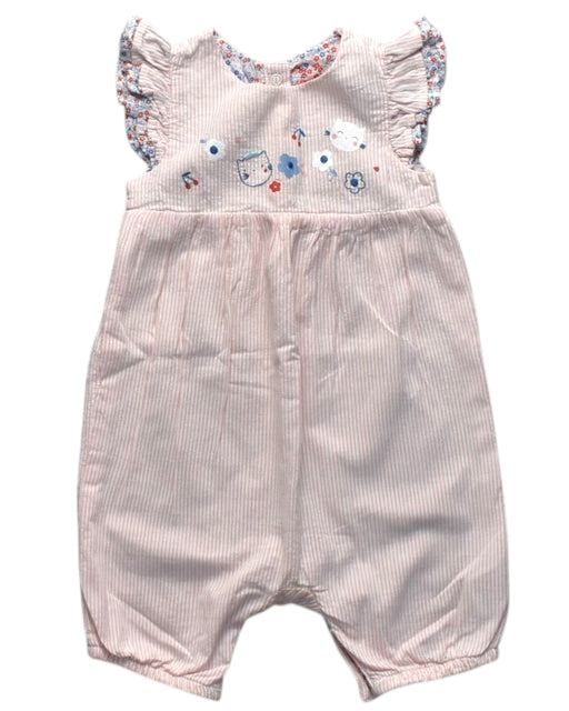 A Pink Sleeveless Rompers from Mothercare in size 12-18M for girl. (Front View)
