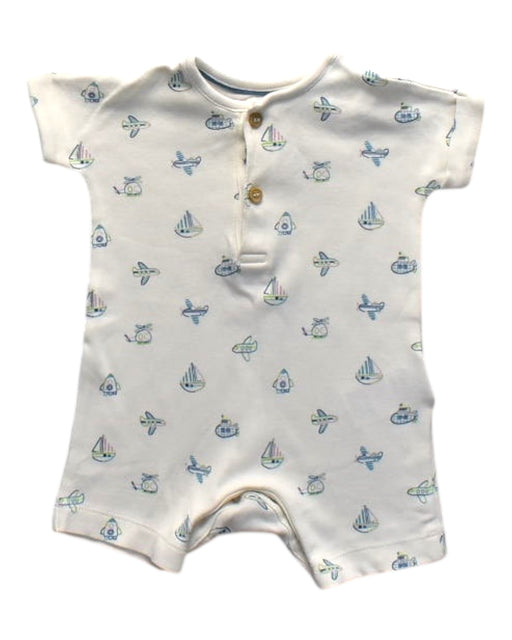 A White Short Sleeve Rompers from Mothercare in size 0-3M for boy. (Front View)