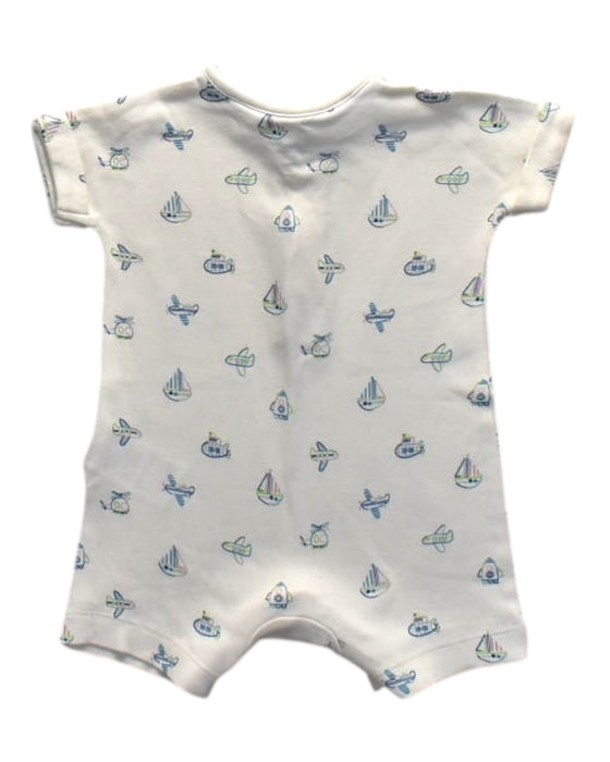 A White Short Sleeve Rompers from Mothercare in size 0-3M for boy. (Back View)