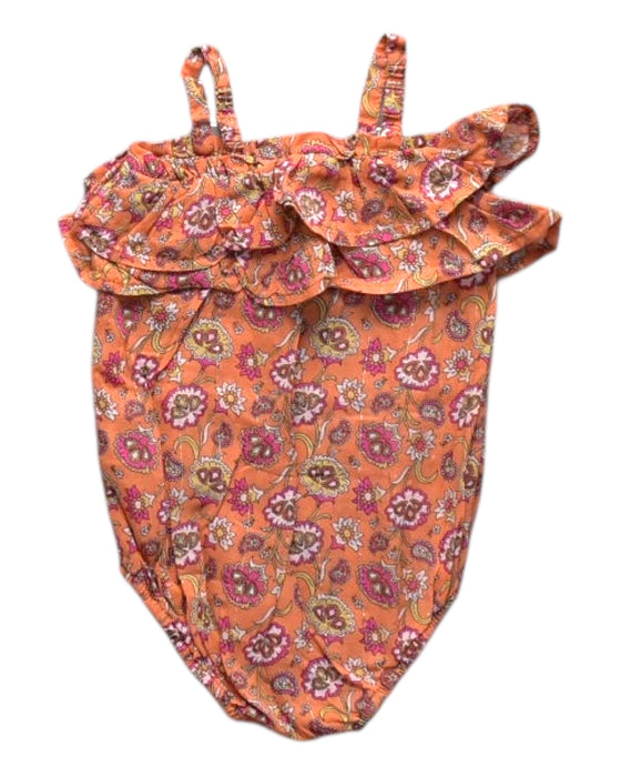 A Multicolour Sleeveless Rompers from Seed in size 3-6M for girl. (Back View)