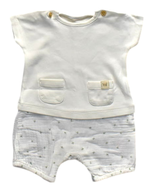A White Shorts Sets from Mothercare in size 0-3M for boy. (Front View)