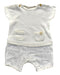 A White Shorts Sets from Mothercare in size 0-3M for boy. (Front View)