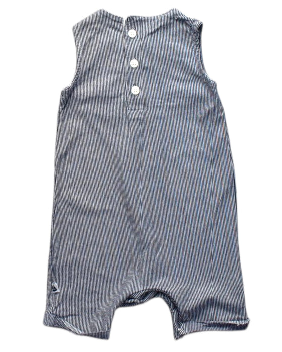 A Blue Sleeveless Rompers from Mothercare in size 3-6M for boy. (Back View)