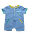 A Multicolour Short Sleeve Rompers from Seed in size 3-6M for boy. (Front View)