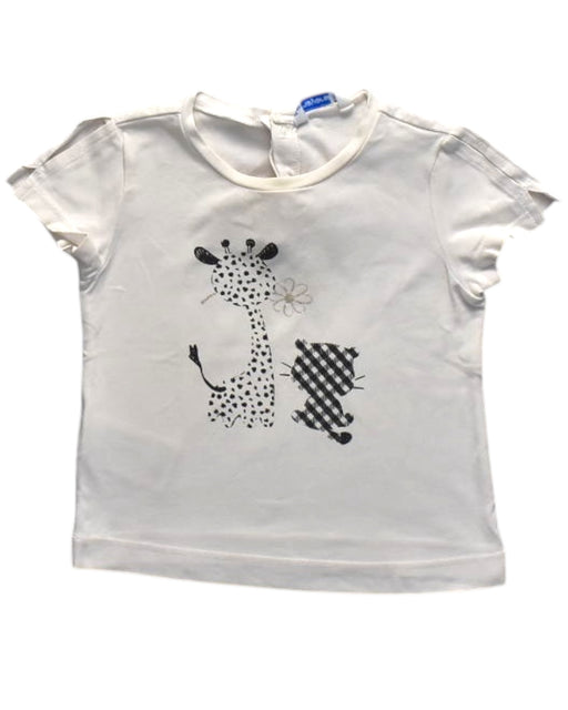 A White Short Sleeve T Shirts from Mayoral in size 18-24M for girl. (Front View)