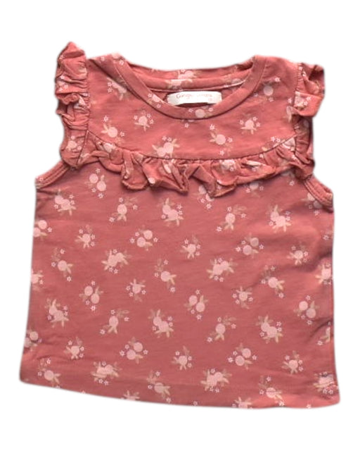 A Pink Sleeveless Tops from Gingersnaps in size 6-12M for girl. (Front View)