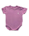 A Pink Short Sleeve Bodysuits from Raph and Remy in size 0-3M for girl. (Front View)
