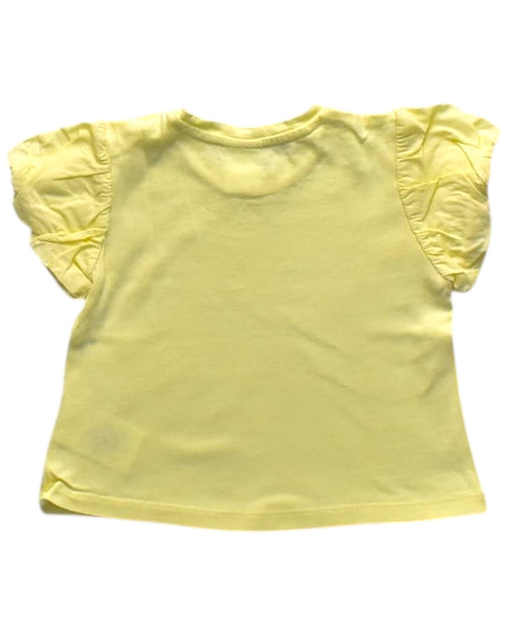 A Yellow Short Sleeve Tops from Seed in size 3-6M for girl. (Back View)