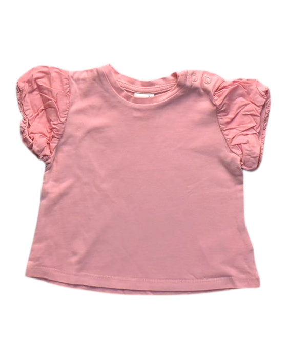 A Pink Short Sleeve Tops from Seed in size 3-6M for girl. (Front View)