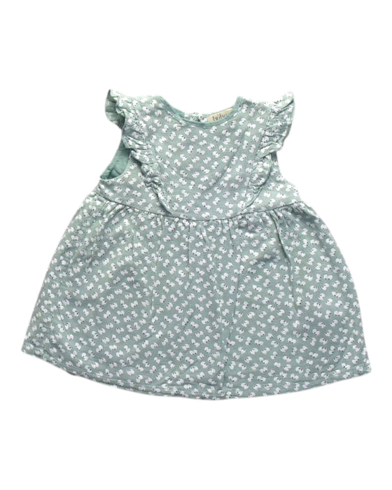 A Green Sleeveless Dresses from Buho in size 3-6M for girl. (Front View)