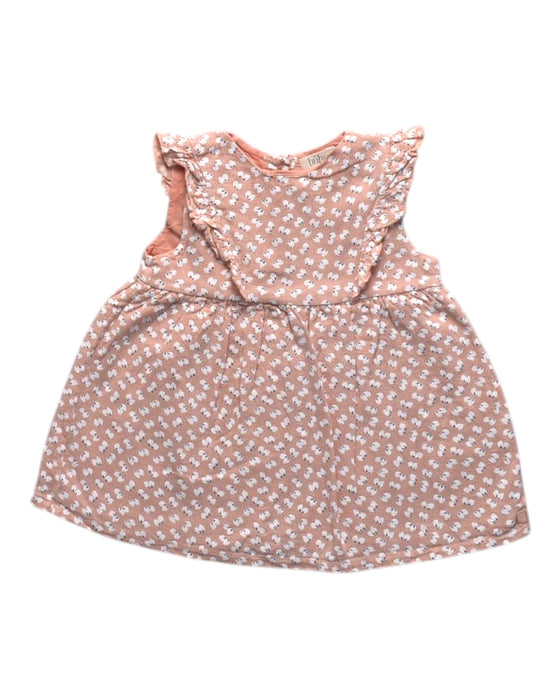 A Peach Sleeveless Dresses from Buho in size 3-6M for girl. (Front View)