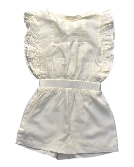 A White Sleeveless Rompers from Our Mini Nature in size 2T for girl. (Front View)