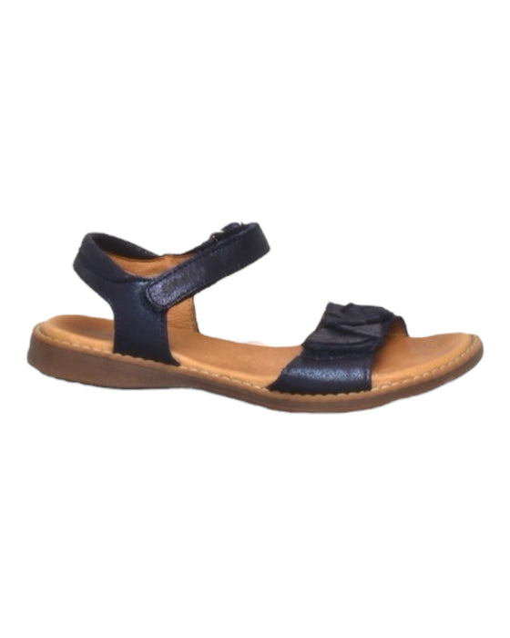 A Navy Sandals from Froddo in size 7Y for girl. (Front View)