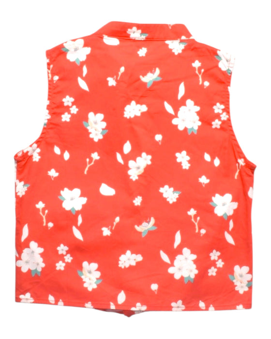 A Red Sleeveless Shirts from Elly in size 8Y for girl. (Back View)
