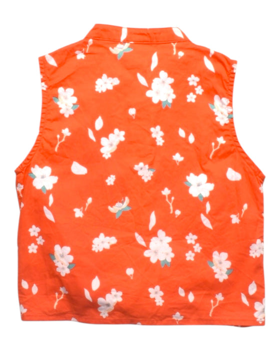 A Orange Sleeveless Shirts from Elly in size 8Y for girl. (Back View)