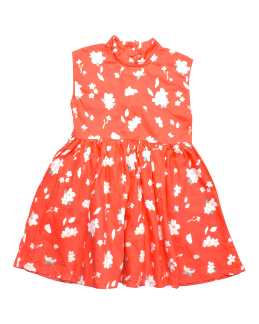 A Red Sleeveless Dresses from Elly in size 3T for girl. (Front View)