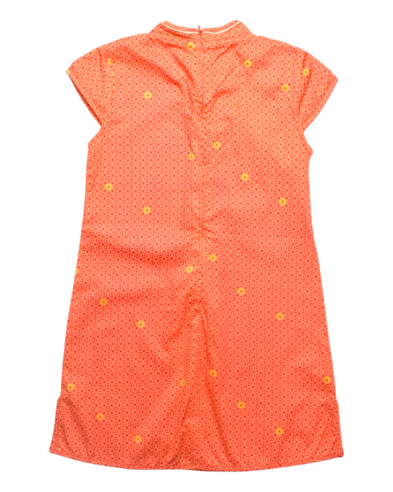 A Orange Short Sleeve Dresses from Elly in size 4T for girl. (Back View)