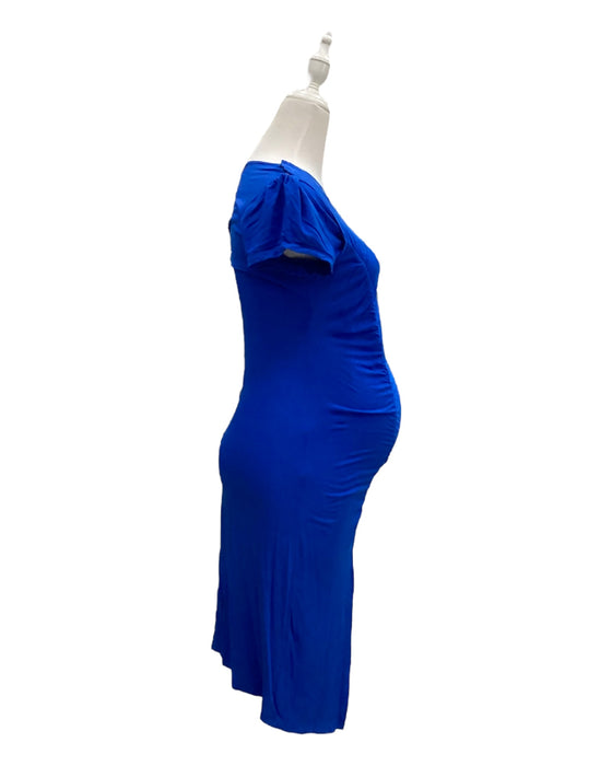 A Blue Short Sleeve Dresses from Dote in size Maternity-S for maternity. (Back View)
