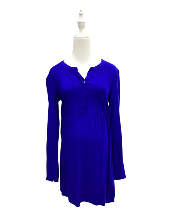 A Blue Long Sleeve Tops from Seraphine in size Maternity-S for maternity. (Front View)