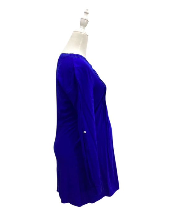 A Blue Long Sleeve Tops from Seraphine in size Maternity-S for maternity. (Back View)