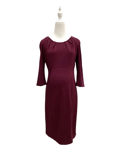 A Burgundy Long Sleeve Dresses from Seraphine in size Maternity-S for maternity. (Front View)